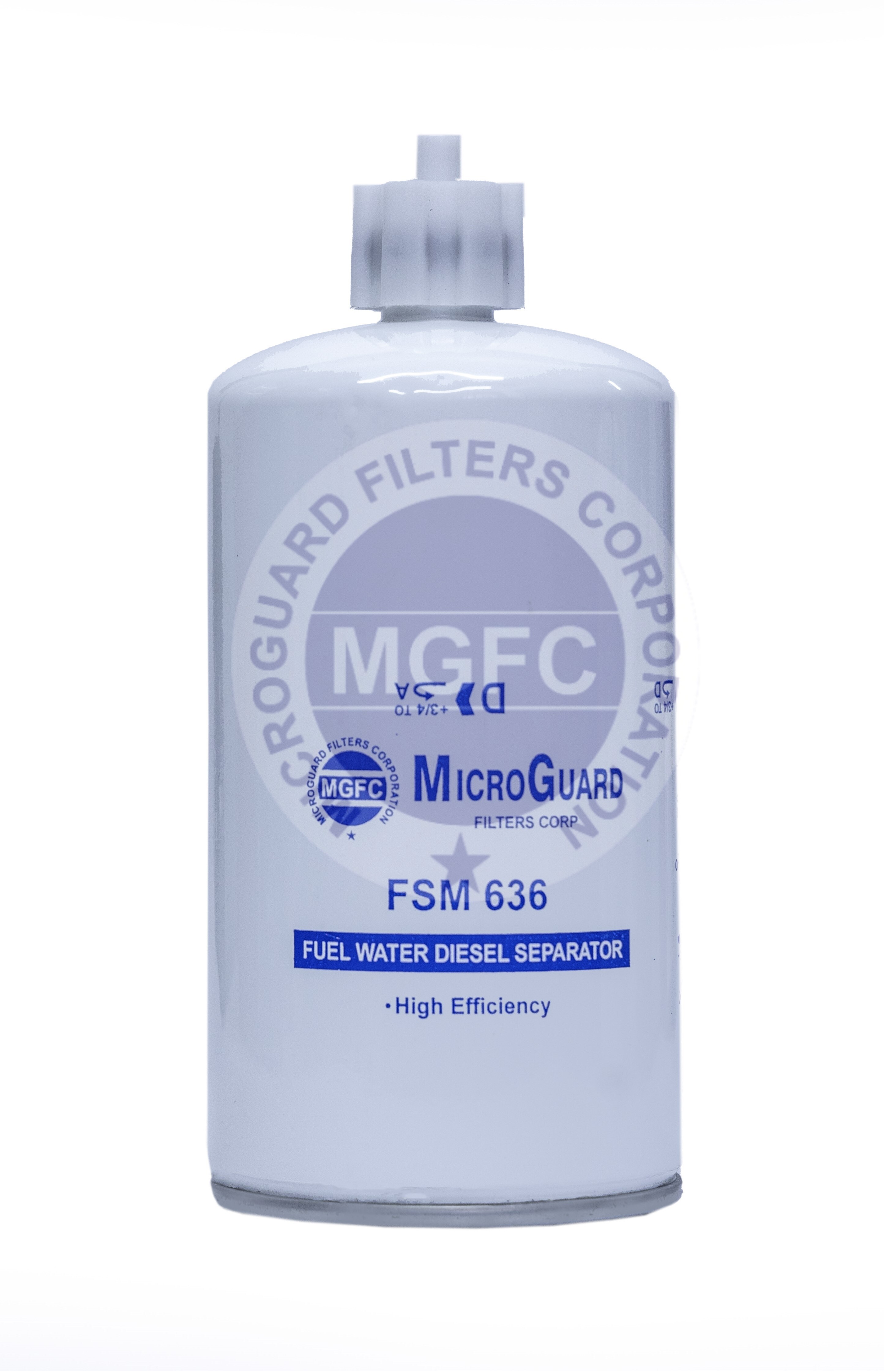MicroGuard FSM-636 fuel water separator cross reference F8835100, FS19636, FHJ02100