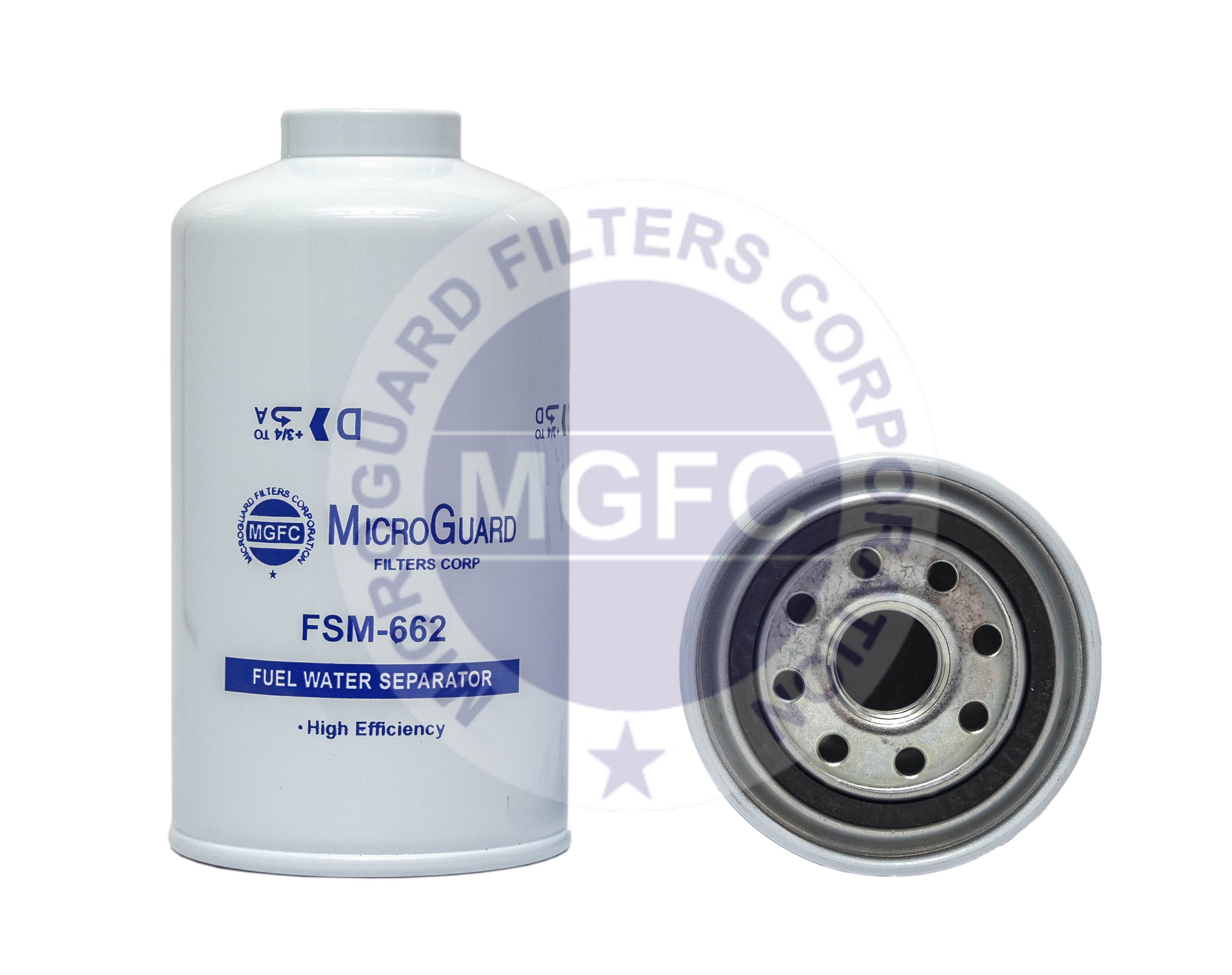 MicroGuard FSM-662 fuel water separator cross reference FS19662, 278609110106, 9909, 5000549, TAE-570609119901, 570609110108, FS19665, 5014094